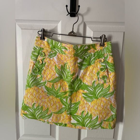 Women’s LILLY PULITZER Courtland Goin Bananas Pineapple Print Skirt - Picture 1 of 4